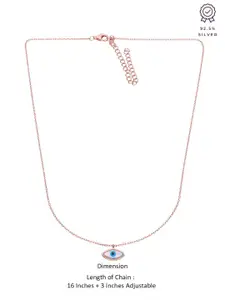 KAI JEWEL Sterling Silver Rose Gold-Plated Necklace