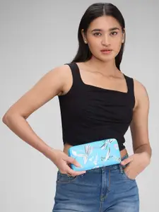 Caprese Floral Printed Zip Around Wallet