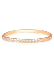 Peora Gold-Plated Cubic Zirconia Stone Studded Brass Kada Bracelet