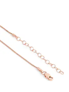 Zavya 925 Pure Sterling Silver Rose Gold-Plated Floral Pendants with Chains