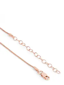 Zavya 925 Pure Sterling Silver Rose Gold-Plated Cubic Zirconia Studded Pendant With Chain