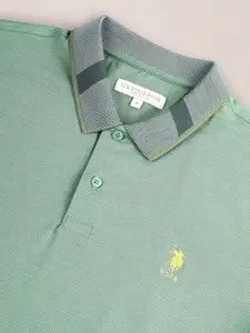 U.S. Polo Assn. Men Solid Slim Fit Polo T-shirt
