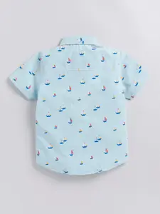 Happy Faces Boys Opaque Cotton Printed Casual Shirt