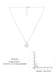 KAI JEWEL 92.5 Sterling Silver Rose Gold-Plated Pearl Beaded Pendant with Chain