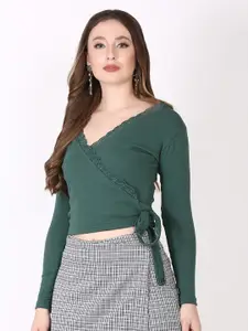 SIGHTBOMB Cotton Styled Back Crop Top