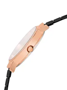 Sandy D Carter Women Embellished Dial & Straps Analogue Watch SDC24-49-RG-WH