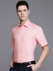 Louis Philippe Self Design Classic Fit Opaque Pure Cotton Formal Shirt