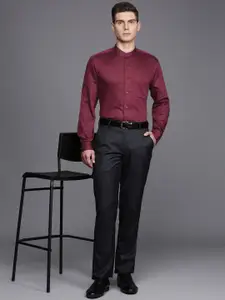 Louis Philippe Band Collar Slim Fit Formal Shirt