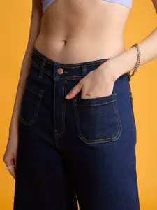 FREAKINS Women Wide Leg High-Rise Jeans