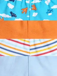 BUMZEE Boys Pack Of 4 Mid-Rise Cotton Shorts