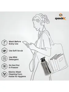 Speedex Silver-Toned Single Stainless Steel Solid Water Bottle