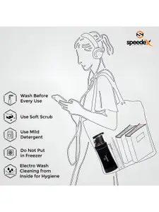Speedex Black Single Stainless Steel Solid Water Bottle