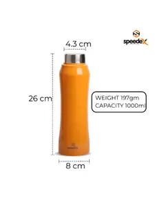 Speedex Mustard Single Stainless Steel Solid Water Bottle