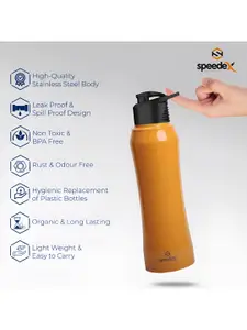 Speedex Mustard Yellow & Black Stainless Steel Leak Proof Water Bottle 1 L