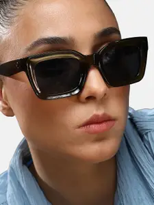 HAUTE SAUCE by  Campus Sutra Women Square Sunglasses with Polarised Lens AW24_HSSG2549