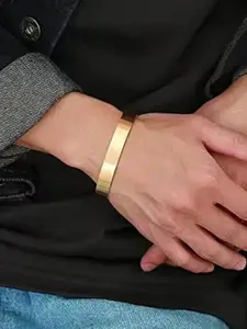 MEENAZ Men Gold-Plated Bangle-Style Bracelet