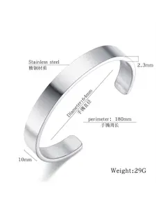 MEENAZ Men Anti Tarnish Silver-Plated Cuff Bracelet