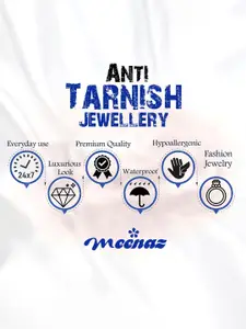 MEENAZ Men Stainless Steel Antique Rose Gold-Plated Kada Bracelet