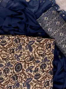 Peachmode Floral Printed Sequinned Unstitched Dress Material