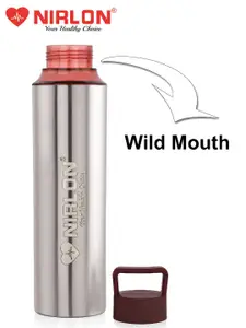 NIRLON Silver-Toned 4 Pieces Stainless Steel Solid Water Bottle 900 ml