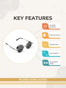 CHOKORE Men Round Sunglasses with Polarised Lens CHKSM_96