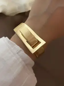 LUCKY JEWELLERY Gold-Plated Bangle-Style Bracelet