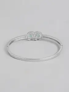 Anouk Women American Diamond Silver-Plated Bangle-Style Bracelet