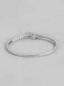 Anouk Women American Diamond Silver-Plated Bangle-Style Bracelet