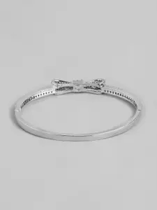 Anouk Women American Diamond Silver-Plated Bangle-Style Bracelet