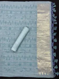 ZARIMO Ethnic Motifs Woven Design Linen Unstitched Dress Material