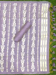 ZARIMO Ikat Printed Pure Cotton Unstitched Dress Material