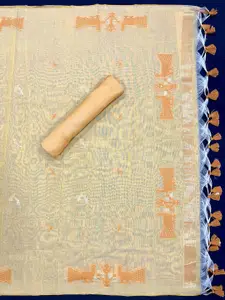 ZARIMO Ethnic Motifs Woven Design Linen Unstitched Dress Material