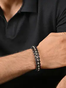 The Bro Code Mens Black Multistrand Bracelet