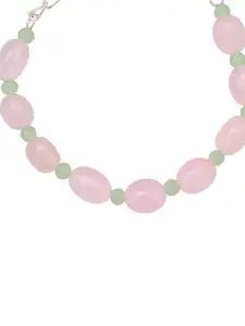 Silvermerc Designs Artificial Beads Silver Plated Link Bracelet