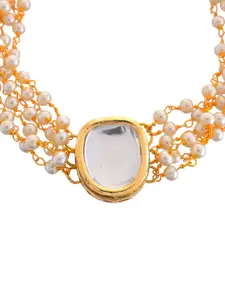 Silvermerc Designs womens Kundan hand Bracelet