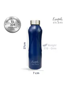 Solara Blue 2 Pieces Stainless Steel Single Wall Vacuum Water Bottles 1 L