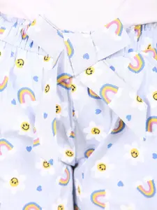 V-Mart Girls Floral Printed Cotton Shorts