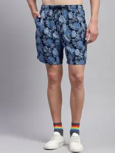 Monte Carlo Tropical Printed Spread Collar Casual Shirt With Shorts