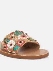 Forever Glam by Pantaloons Women Textured Open Toe Flats