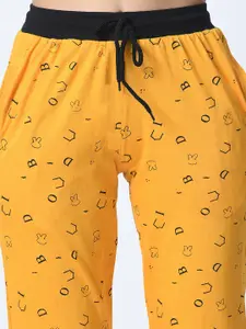 BAESD Women Printed Mid-Rise Cotton Lounge Pants