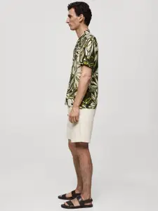 MANGO MAN Tropical Print Casual Shirt