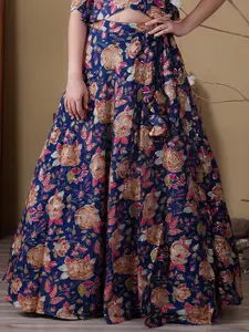 Ethnovog Embroidered Flared Maxi Skirt