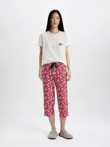 DeFacto Women Checked T-shirt With Trouser