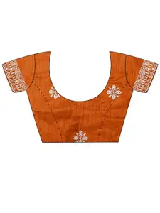 Anouk Ethnic Motifs Embroidered Organza Saree