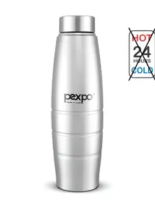 Pexpo DURO 5pc Fridge Water Bottle 1L Single wall Silver Stainless Steel