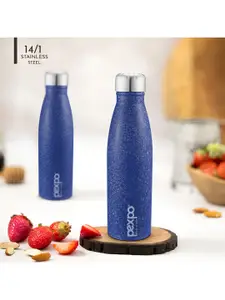 Pexpo GENRO 6pc Refrigerator Stainless Steel 700ml Single wall Blue Water Bottle