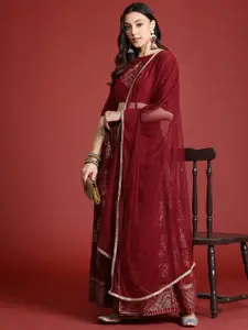 Anouk Bandhani Print Ready to Wear Lehenga Choli With Dupatta