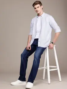 Nautica Classic Button-Down Collar Checked Pure Cotton Casual Shirt