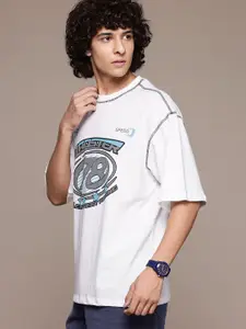 The Roadster Lifestyle Co. Printed Pure Cotton T-shirt