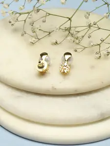 Biba Gold-Plated Contemporary Studs Earrings